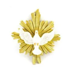 Colomba Spirito Santo Raggiera Resina 22x25 Cm