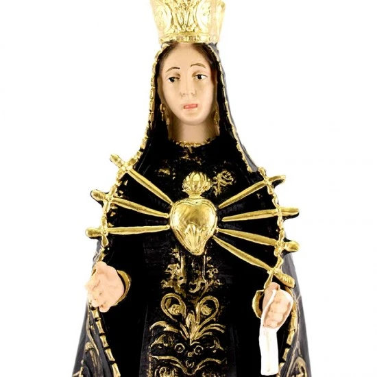 Statua Madonna Addolorata In Resina Colorata 28 Cm - immagine 2