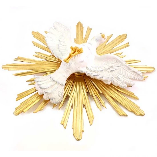 Spirito Santo Con Raggiera In Legno Diametro 62 Cm - immagine 2