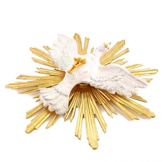 Spirito Santo Con Raggiera In Legno Diametro 62 Cm - immagine 5