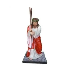 Statua Gesù Cadente In Vetroresina 127 Cm