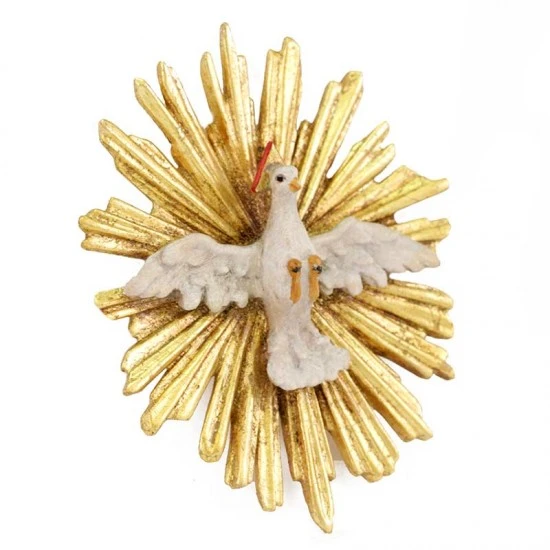 Spirito Santo Con Raggiera In Legno 11x13 Cm - immagine 2