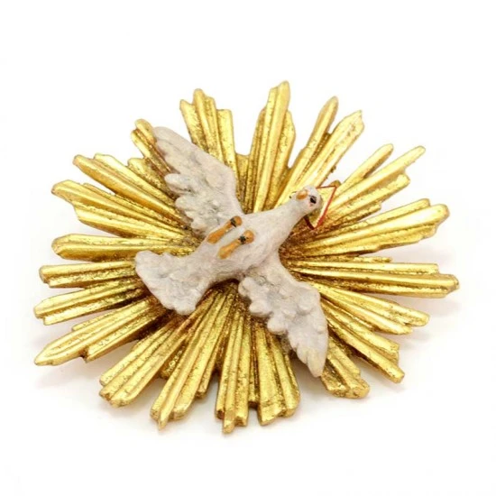 Spirito Santo Con Raggiera In Legno 11x13 Cm - immagine 3