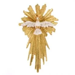 Spirito Santo Raggiera Con Coda Legno Colorato 3,5x7 Cm