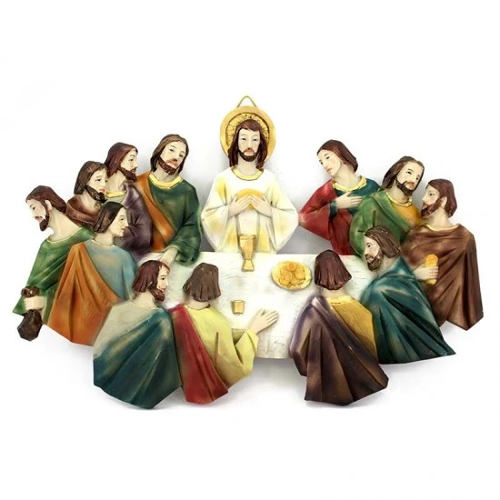 Placca Ultima Cena In Resina Da Appendere 32x21 Cm