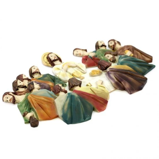 Placca Ultima Cena In Resina Da Appendere 32x21 Cm - immagine 3