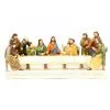 Statua Ultima Cena In Resina Colorata 40x18 Cm