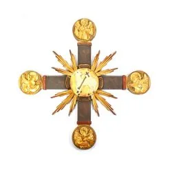 Agnello Di Dio Con Evangelisti In Legno 53x53 Cm