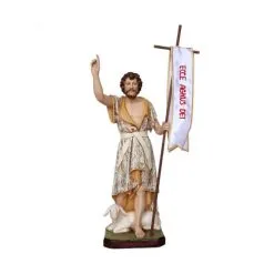 Statua San Giovanni Battista In Resina Dipinta 40 Cm