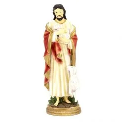 Statua Gesù Buon Pastore In Resina 30 Cm