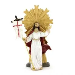 Resurrezione Di Gesù Resina Colorata 9 Cm