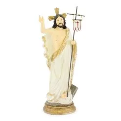 Statua Gesù Risorto In Resina Colorata 22 Cm