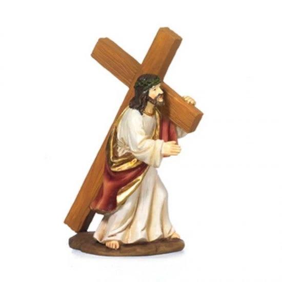 Scena La Salita Al Calvario Di Gesù In Resina 10,6 Cm - immagine 2