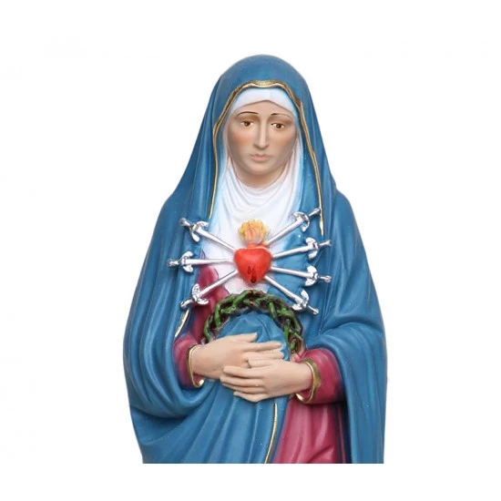 Statua Madonna Addolorata Sette Spade In Resina 31 Cm - immagine 2
