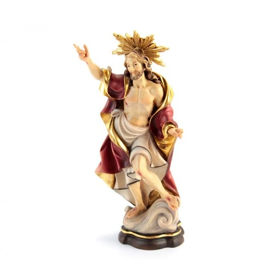 Statua Gesù Risorto In Legno 17 Cm - immagine 2