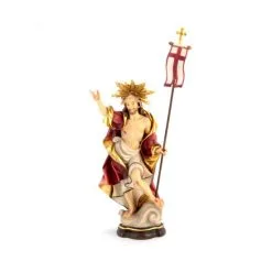 Statua Gesù Risorto In Legno 17 Cm