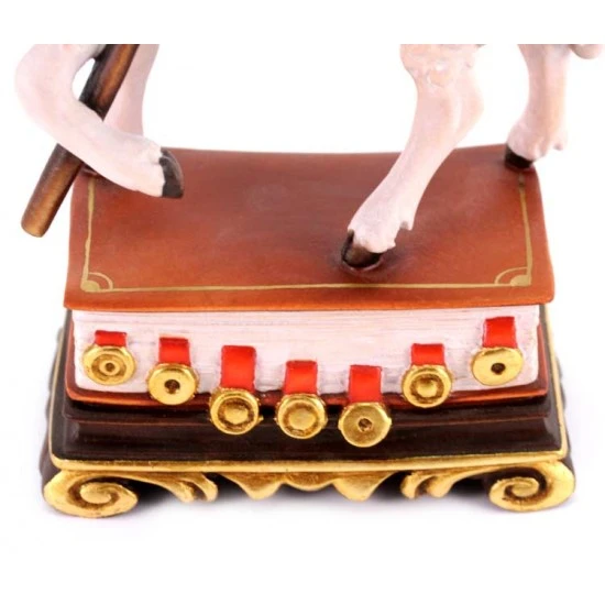 Statua Agnello Pasquale In Legno 28 Cm - immagine 7