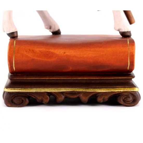 Statua Agnello Pasquale In Legno 28 Cm - immagine 9