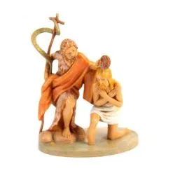 Statua Battesimo Di Gesù In Polietilene 13 Cm