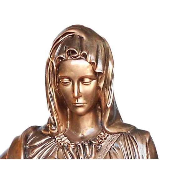 Statua Della Pietà In Vetroresina Bronzata 130 Cm - immagine 2