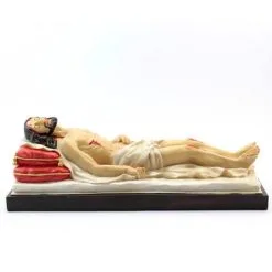 Statua Gesù Morto In Resina Colorata 10x30x13 Cm