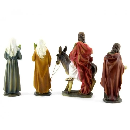 Gesù Entra In Gerusalemme Resina Colorata 12 Cm - immagine 5