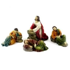 Gesù Nell'orto Del Getsemani Resina Colorata 10,5 Cm