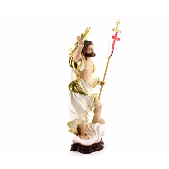 Statua Gesù Risorto Con Aureola In Resina 45 Cm - immagine 4