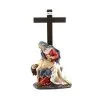 Statua Della Pietà In Resina Colorata 50 Cm