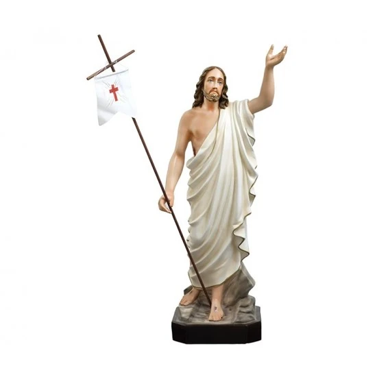 Statua Gesù Risorto In Resina Vuota 85 Cm
