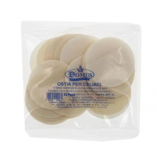 Ostia Per Celiaci 25 Pezzi Diametro 74 Mm