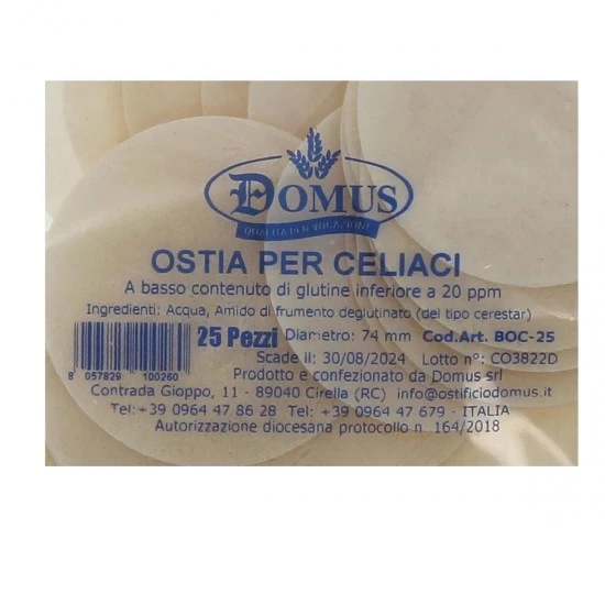Ostia Per Celiaci 25 Pezzi Diametro 74 Mm - immagine 3