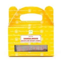 Coni Di Incenso A Riflusso Satya Sandalo 24 Pezzi