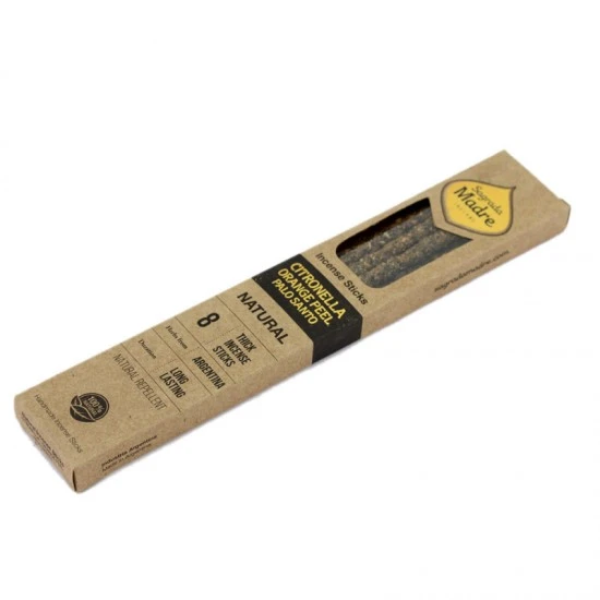 Bastoncini Incenso Citronella, Arancio E Palo Santo Sagrada Madre 8 Pz - immagine 3