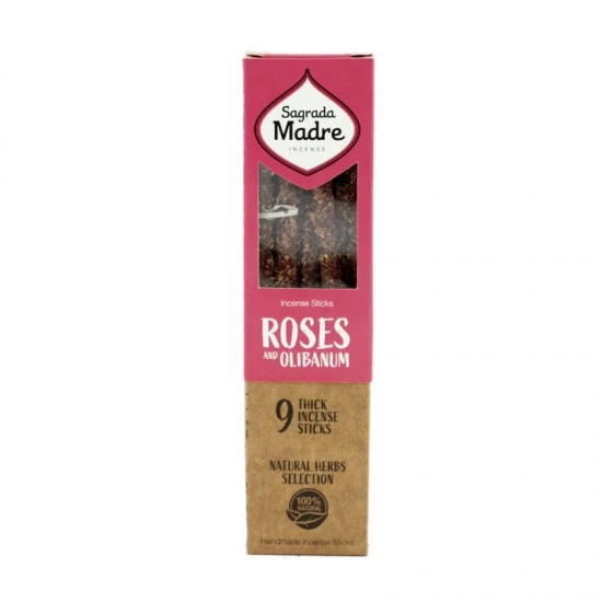 Bastoncini Incenso Rosa E Olibano Sagrada Madre 9 Pz