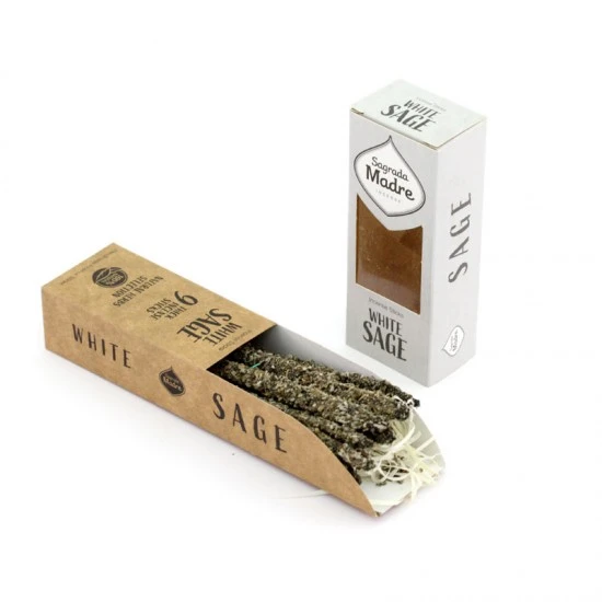 Bastoncini Incenso Salvia Bianca Sagrada Madre 9 Pz - immagine 2
