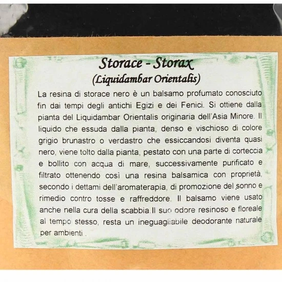 Incenso In Resina Naturale Storace Nero 500 G - immagine 3