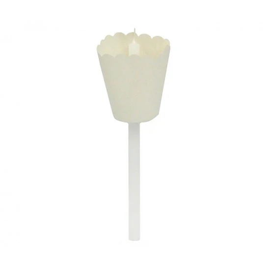 Flambeaux Bianco In Carta Confezione 100 Pz - immagine 2