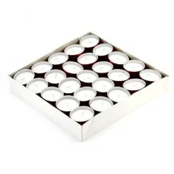 Lumino Cera In Alluminio 6 Ore (Confezione 50 Pz)