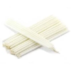 Candela Cera Bianca 25x0,7 Cm (Confezione 100 Pz)