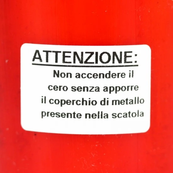 Cerone Liturgico Plastica Rossa 7x20 Cm - immagine 4