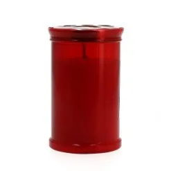 Cerone Liturgico Bianco Plastica Rossa 10,5 Cm Diametro 6,5 Cm