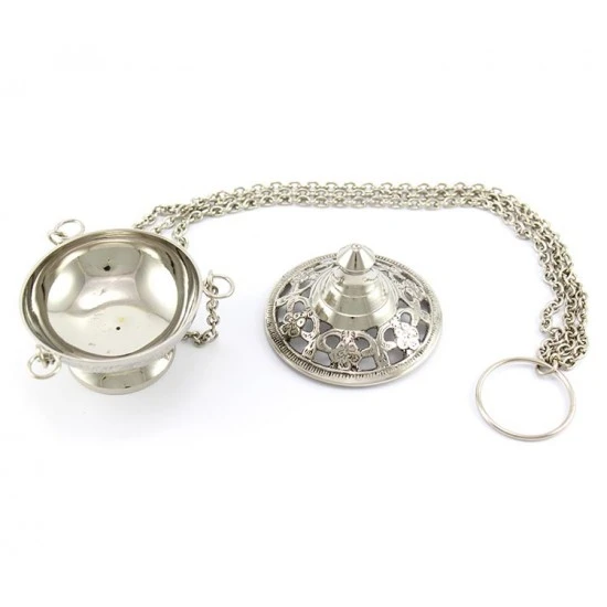 Turibolo Fiorato Argentato 8,5 Cm Diametro 8,5 Cm - immagine 2