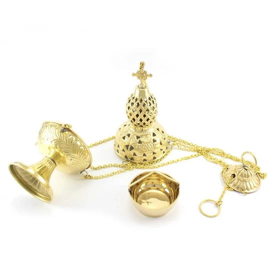 Turibolo Medio In Metallo Dorato 27 Cm - immagine 2