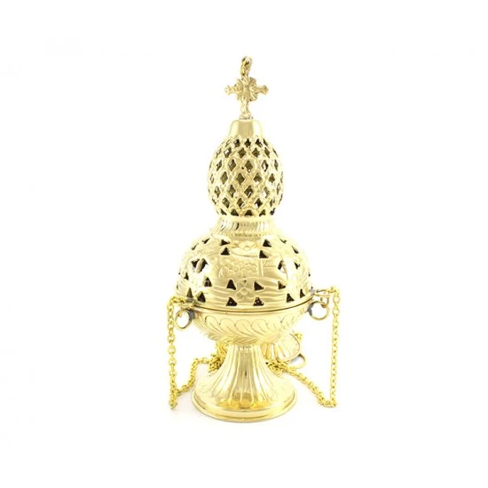 Turibolo Medio In Metallo Dorato 27 Cm - immagine 3
