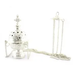 Turibolo Traforato Argentato 18 Cm Diametro 11 Cm