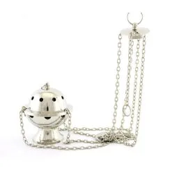 Turibolo Sfera Argentata 11 Cm Diametro 9,5 Cm