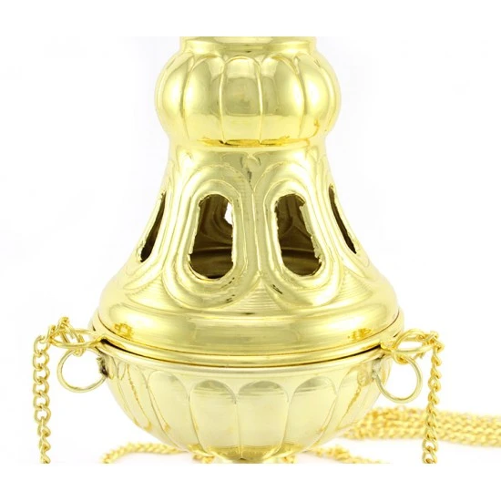 Turibolo Forato Grande Dorato 24 Cm Diametro 11 Cm - immagine 4