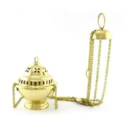 Turibolo Cupolina Dorato 13 Cm Diametro 11,5 Cm