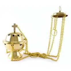 Turibolo Palla Dorato E Pinzetta 13 Cm Diametro 10 Cm